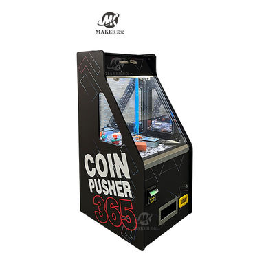 Tempering Glass Pusher Coin Machine With Bill Acceptor Arcade Electronic Coin Pusher Game