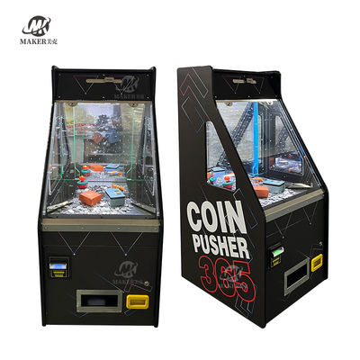 Tempering Glass Pusher Coin Machine With Bill Acceptor Arcade Electronic Coin Pusher Game