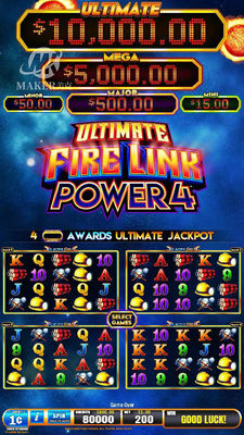 5 Reels 4 In 1 Slot Machine Board Stable Metal Cabinet Multi Game
