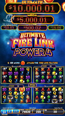 5 Reels 4 In 1 Slot Machine Board Stable Metal Cabinet Multi Game