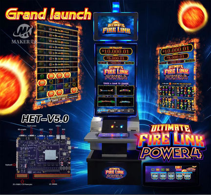 5 Reels 4 In 1 Slot Machine Board Stable Metal Cabinet Multi Game